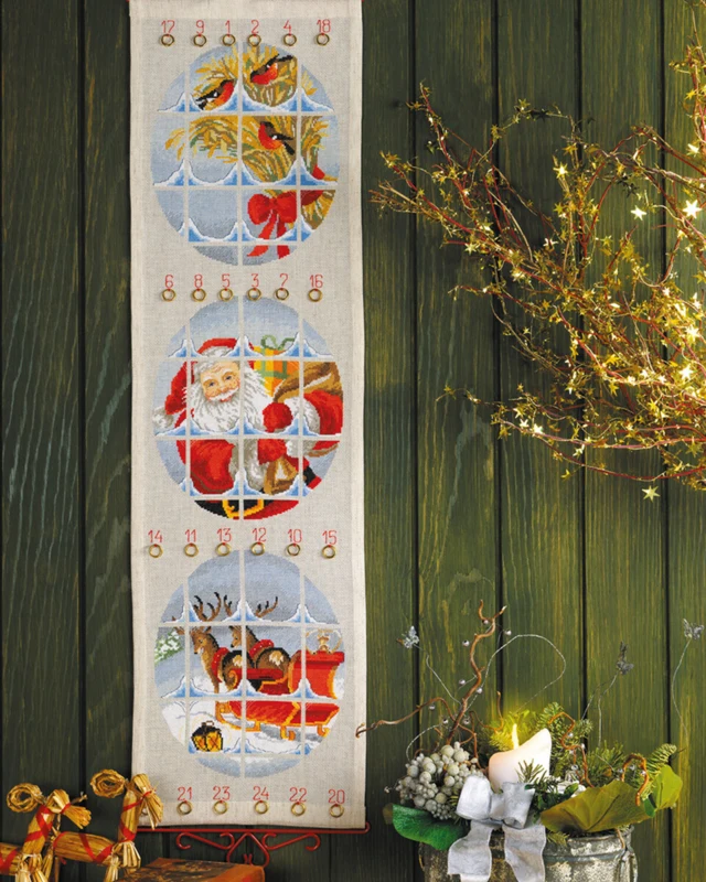 Embroidery Kit Christmas w/sleigh 28x100 cm / 11.02x39.37 in B5125/28
