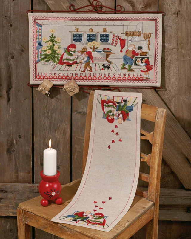 Embroidery Kit Elf Kitchen B5135/55 55 x 30 cm / 21.65 x 11.81 in