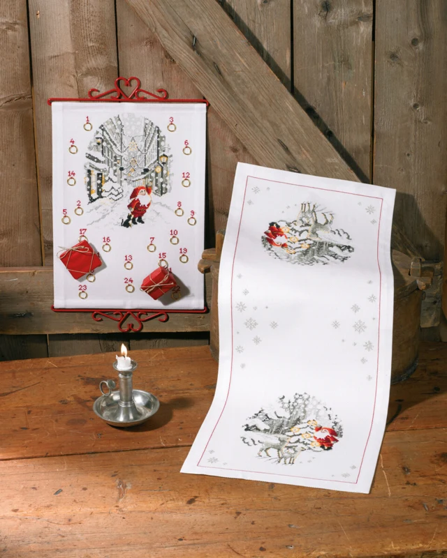 Embroidery Kit Santa Claus in the City B5125/32 32 x 44 cm / 12.6 x 17.32 in