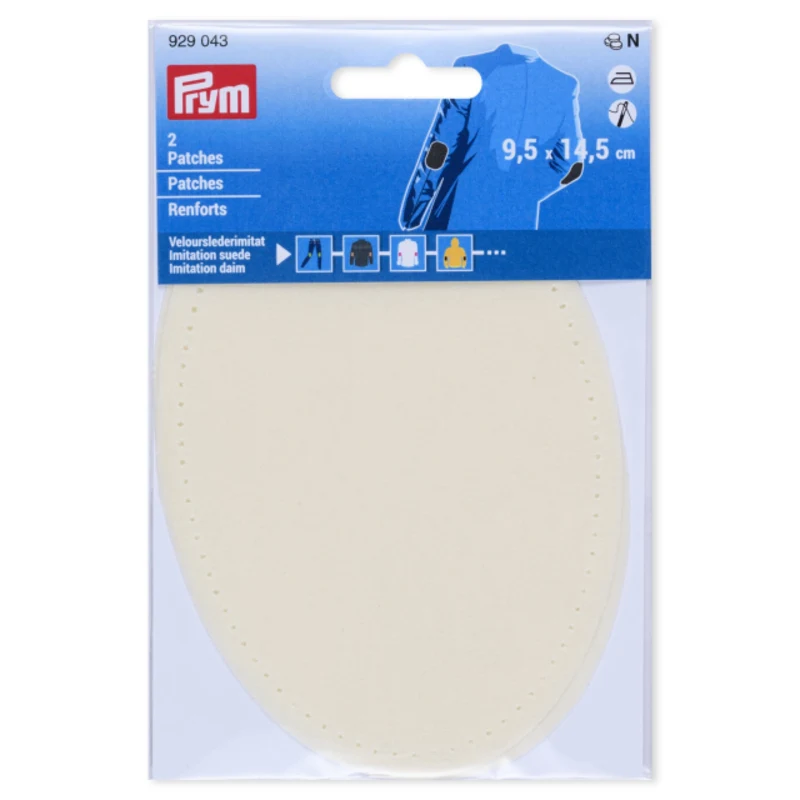 Prym Faux Suede Elbow Patches, 9.5x14.5 cm Sand
