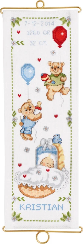 Embroidery Kit Kristian baptism M/5188/14 14 x 40 cm / 5.51 x 15.75 in