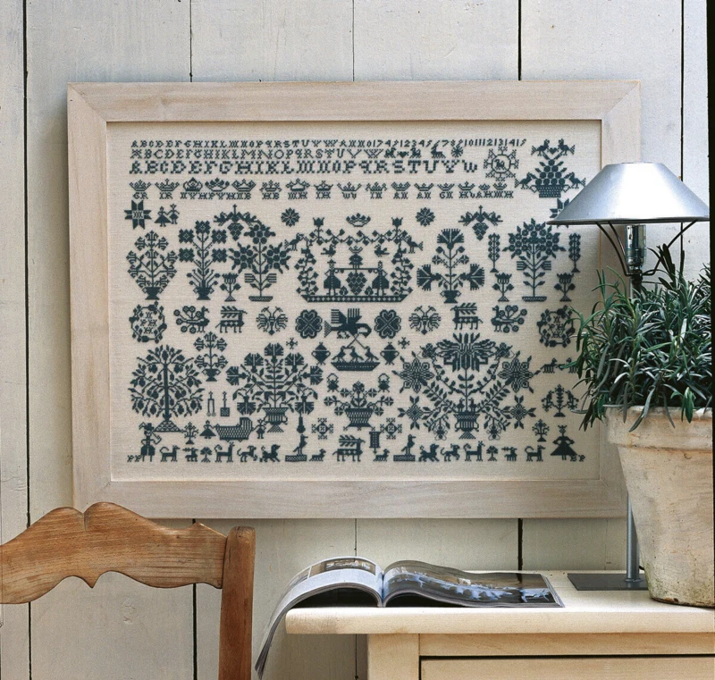 Embroidery Kit Sampler 1749 64 x 47 cm / 25 x 19 in