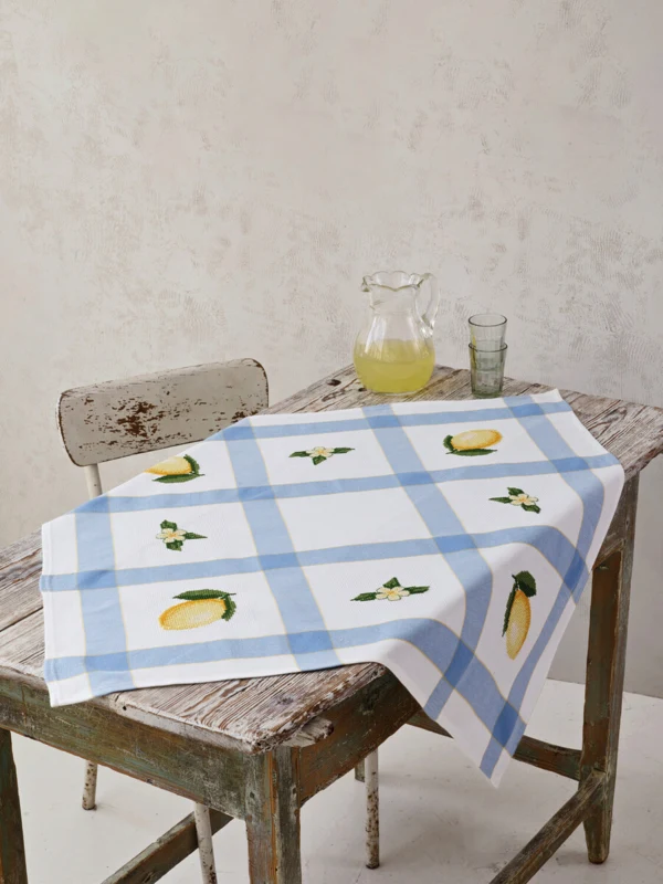 Embroidery Kit Lemon & Flower 85 x 85 cm / 33.46 x 33.46 in