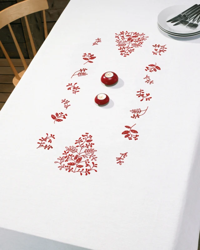 Embroidery Kit Red Branches 140 x 250 cm / 55.12 x 98.43 in
