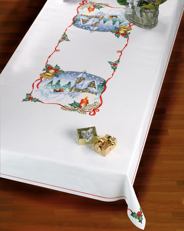 Embroidery Kit Church & Bells 140 x 230 cm / 55.12 x 90.55 in