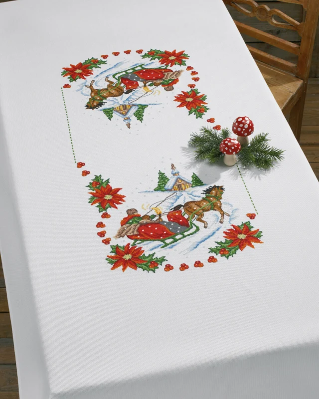 Embroidery Kit Church, Cane & Star 140x220 cm/55.12x86.61 in