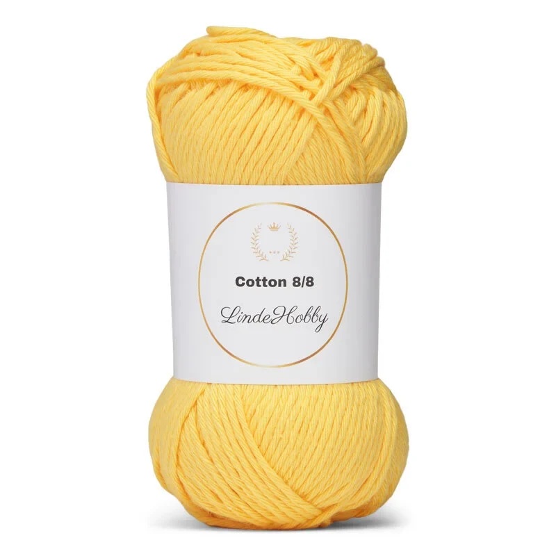 LindeHobby Cotton 8/8 – Autumn Glow, 10 balls 039 Limone