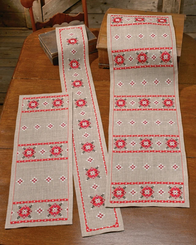 Embroidery Kit Swedish Folk Style 17cm / 6.69in x 132cm / 51.97in