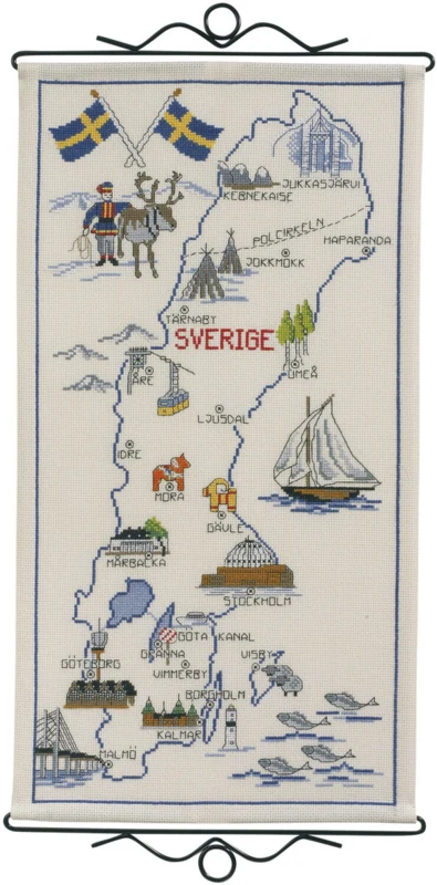 Embroidery Kit Sweden B5123/30 x 2 30 x 55 cm / 11.81 x 21.65 in