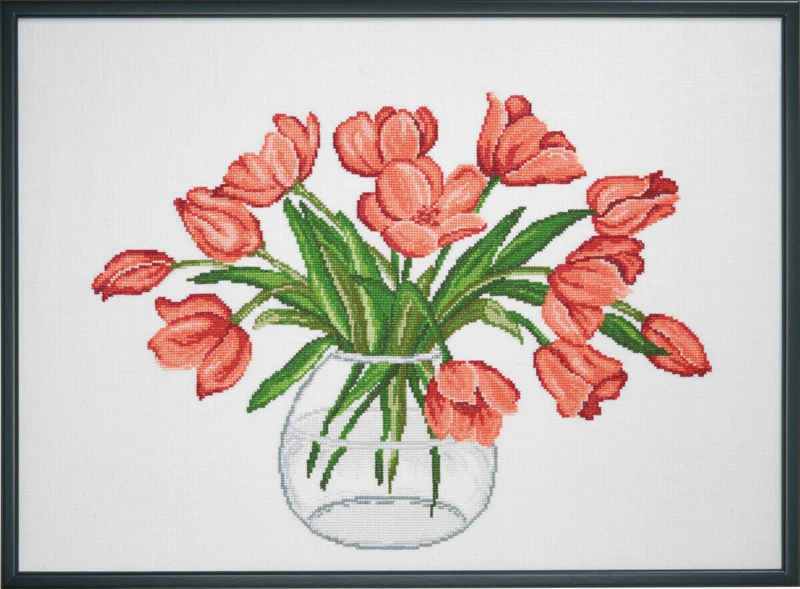 Embroidery Kit Tulips R5472 58 x 42 cm / 22.83 x 16.54 in