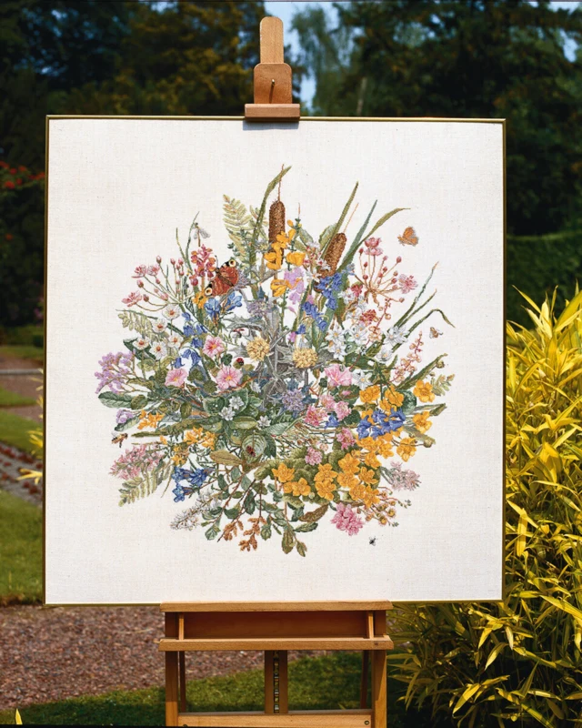 Embroidery Kit Aquatic Plants 100 x 105 cm / 39 x 41 in