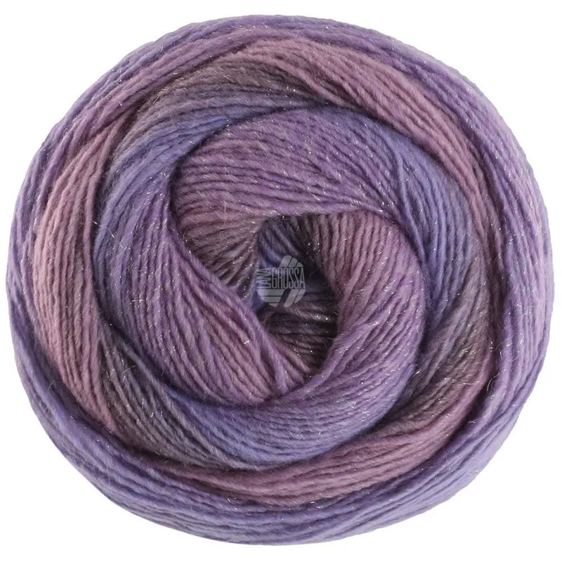 Lana Grossa Gomitolo Gala 4027 Lilac/mauve/grey purple/blue purple/violet blue