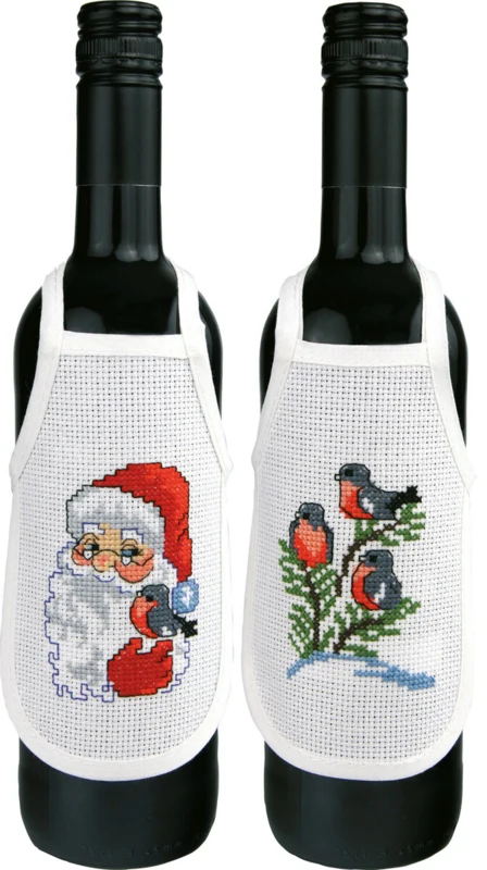 Embroidery Kit Gnome & Bullfinch 2 pcs 10 x 15 cm / 4 x 6 in