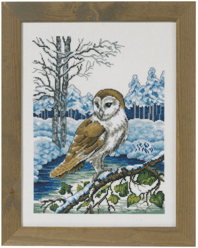 Embroidery Kit Barn Owl R5492 31 x 41 cm / 12.2 x 16.14 in