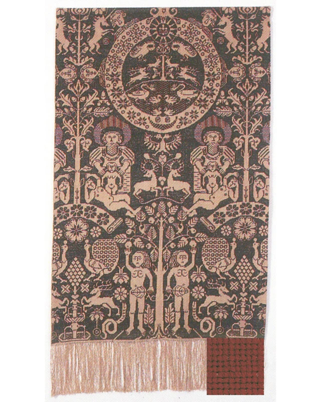 Embroidery Kit Partition wall red 82 x 146 cm / 32 x 57 in
