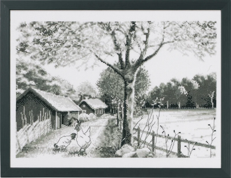 Embroidery Kit In the Countryside 40 x 30 cm / 15.75 x 11.81 in