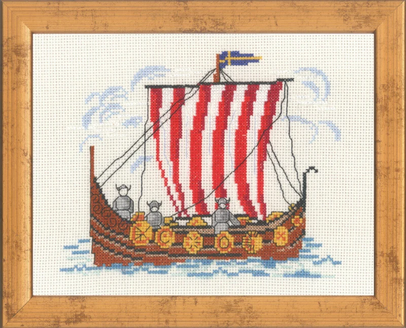 Embroidery Kit Viking Ship Swedish 535 221 x 26 cm / 87.01 x 10.24 in