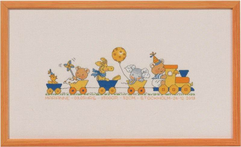 Embroidery Kit Bobbi/train 40x23 cm / 15.75x9.06 in