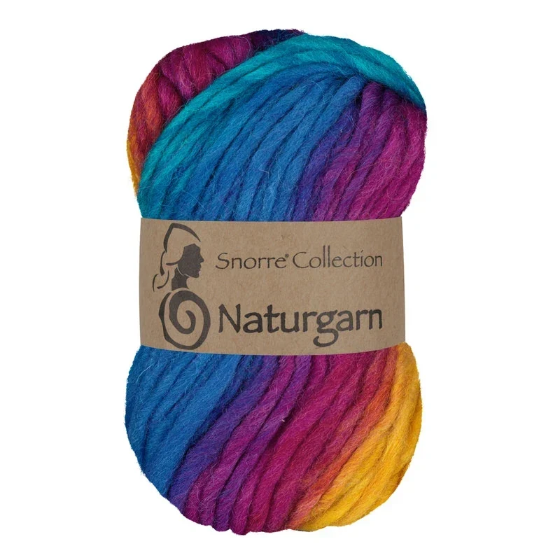 Viking Snorre Naturgarn 630 Multi turquoise/yellow