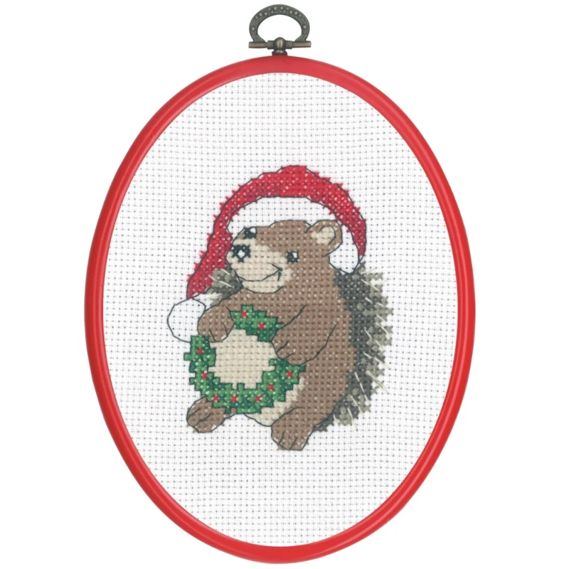 Christmas Hedgehog 13x18 cm