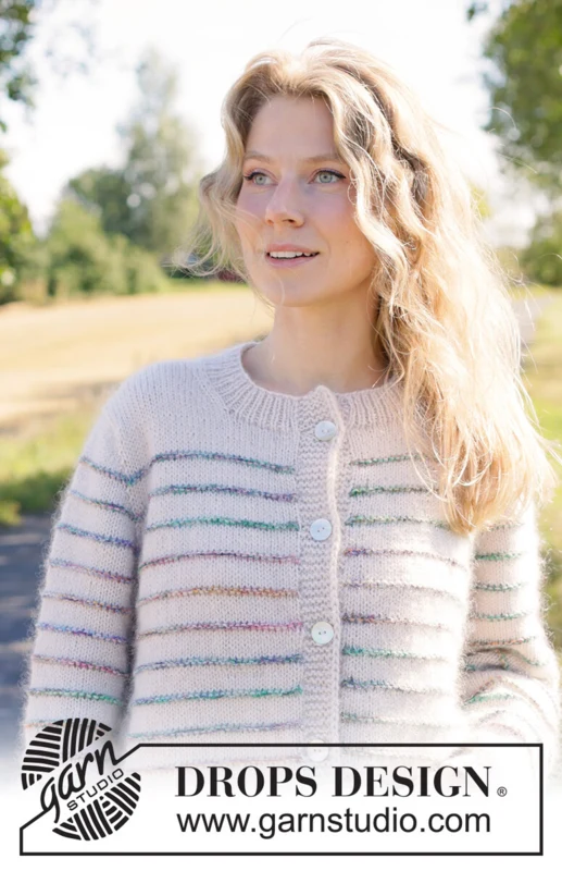266-6 Fairy Lights Cardigan by DROPS Design