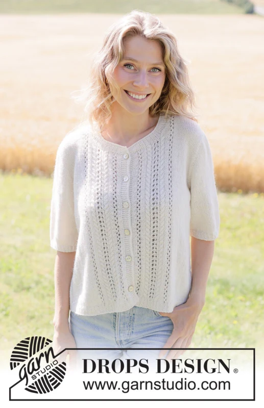 267-23 Blooming Lace Cardigan by DROPS Design