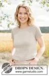 268-8 Almond Petal Top by DROPS Design