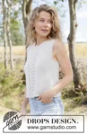 266-14 Summer Fan Top by DROPS Design