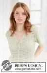 266-25 Sweet Lime Cardi by DROPS Design