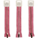 Go Handmade Metal Zipper Pink: Gold, silver and bronze