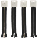 Go Handmade Metal Zipper Black: Gold, silver, bronze and dark grey