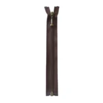 YKK Divisible Metal Zip 4 mm (25-65 cm) 570 Brown, Antique brass