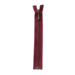 YKK Divisible Metal Zip 4 mm (25-65 cm) 527 Bordeaux, Antique brass