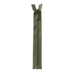 YKK Divisible Metal Zip 4 mm (25-65 cm) 566 Army, Antique brass