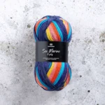 Svarta Fåret Sox Merino 4 ply 22 Blue saints