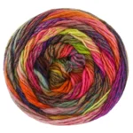 Lana Grossa Colorissimo 219 Grey/Dark brown/Violet/Red violet/Orange/Red/Yellow/Light green/Pink/Mint grey/Coral