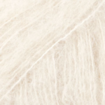 DROPS BRUSHED Alpaca Silk 01 Off white (Uni colour)