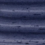 DROPS Fabel Long Print 917 Deep ocean