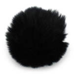 Pumpkin Rabbit hair 6 cm Black