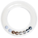 Go Handmade Ring Rattle 80 mm  Grey