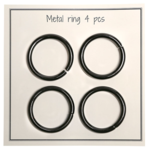 Go Handmade Metal O-ring, 4 stk, 28mm 49 Mørk grå