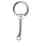Nøgleringe med kæde, 25 stk