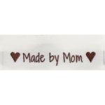 Go Handmade Woven Label, Double Sided, 50 x 11.5 mm, 10 pcs Made By Mom