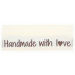Go Handmade Woven Label, Double Sided, 50 x 11.5 mm, 10 pcs Handmade with love
