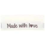 Go Handmade Woven Label, Double Sided, 50 x 11.5 mm, 10 pcs Made with love