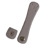 Go Handmade Bag Strap with Silver Snap Button 2x11 cm Beige/Silver