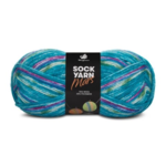 Mayflower Sock Yarn Universe Mars 05 Cobalt blue/White/Pink/Green/Petrol blue