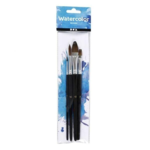 Watercolour paint brushes, 4 pcs.