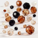 Facetted Bead Mix, 4-12 mm Golden