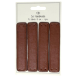Go Handmade Leather Labels 10 x 2 cm (4 pcs)